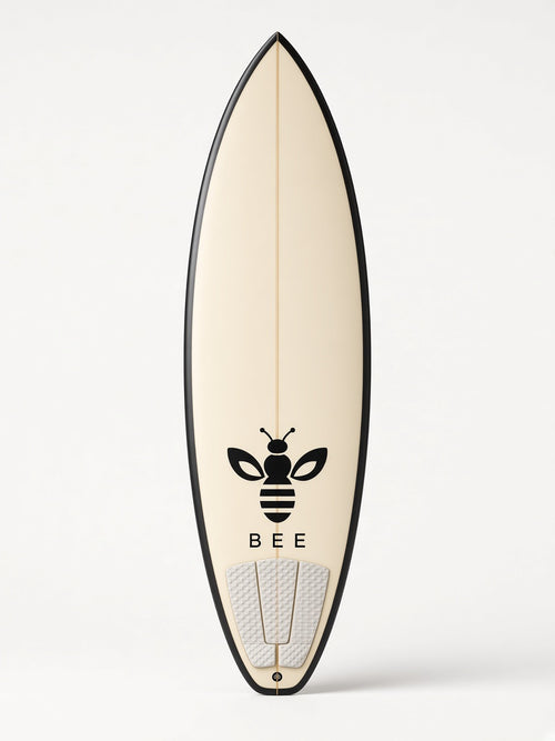 UbuyBee Surf Bee Shortboard surfboard, main view, with the BEE logo